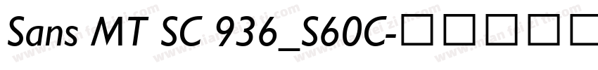 Sans MT SC 936_S60C字体转换